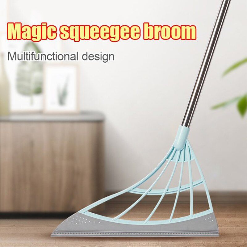 Magic Broom Wiper Mop Foldable Multifunctional Creative Bathroom Glass Floor Silicone Broom