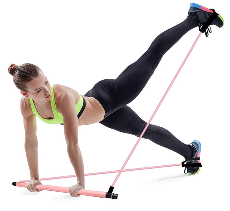 Exercise Stick Toning Bar Fitness Yoga Gym Body Workout Abdominal Resistance Bands