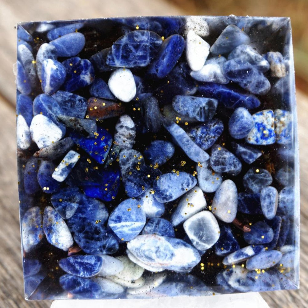 Pyramide Orgonite arbre de vie, convertisseur d'énergie en cristal porte-bonheur