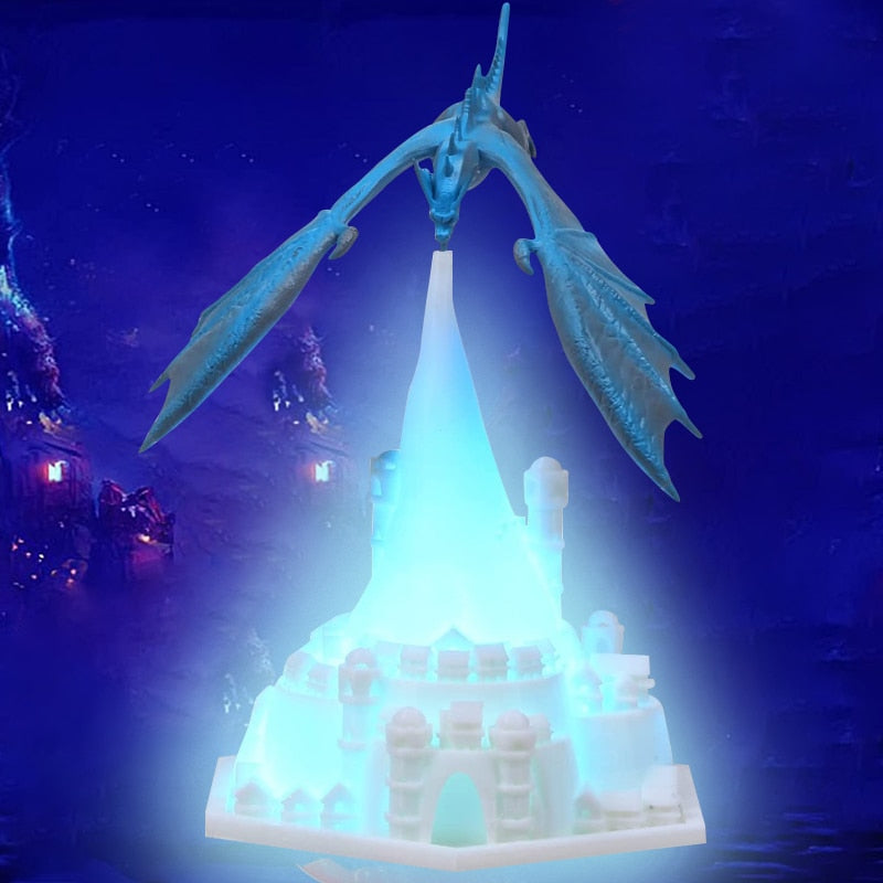 Lampe LED imprimée 3D en forme de Dragon volcanique, luminaire décoratif d'intérieur, idéal comme cadeau de noël