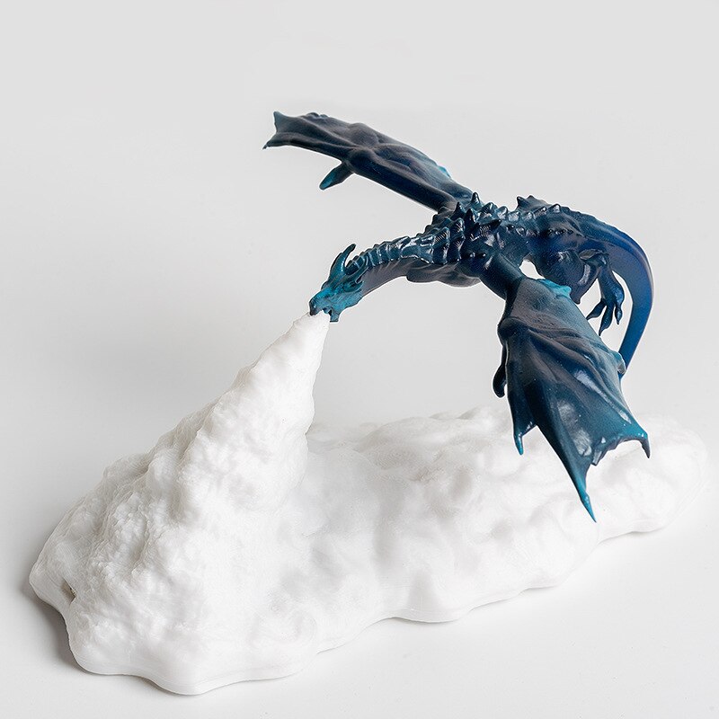 Lampe LED imprimée 3D en forme de Dragon volcanique, luminaire décoratif d'intérieur, idéal comme cadeau de noël