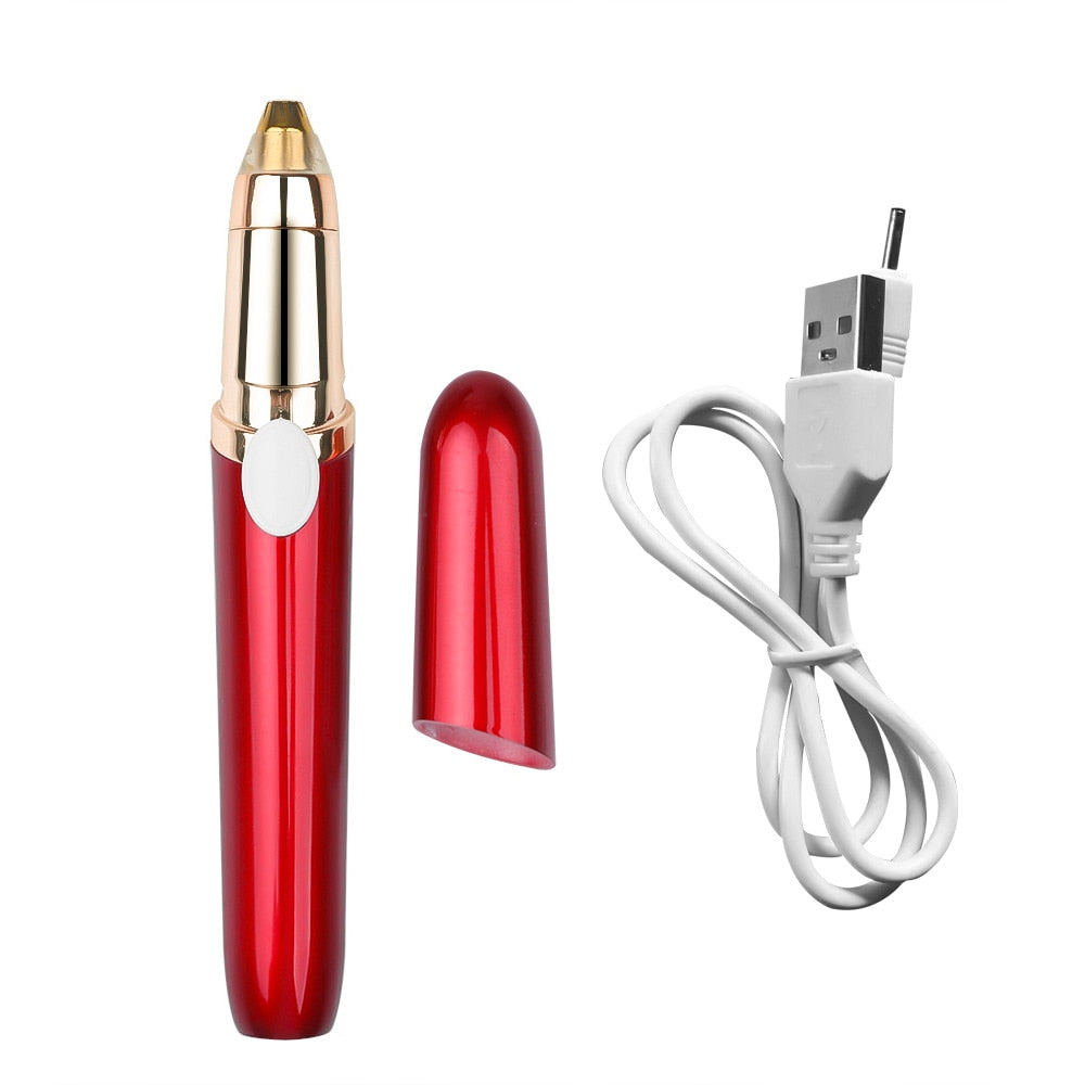 Tondeuse à Sourcils Électrique pour Femme, Rechargeable par USB, Mini Épilateur