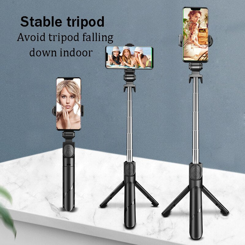 Bluetooth Wireless Selfie Stick, Foldable Mini Phone Tripod