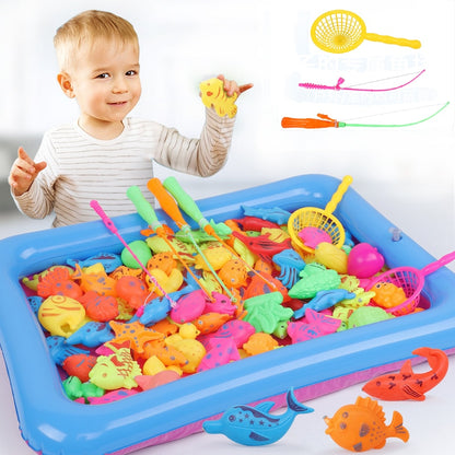 Jouet de pêche magnétique pour enfants, piscine gonflable, jeu interactif Parent-enfant