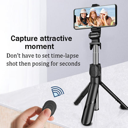 Bluetooth Wireless Selfie Stick, Foldable Mini Phone Tripod