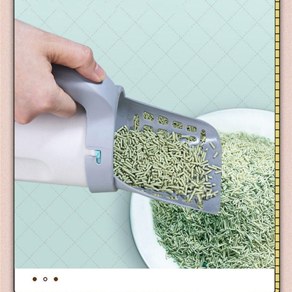 Convenient large capacity all-in-one litter scoop for cleaning cat litter