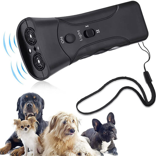 Handheld Ultrasonic Dog Drive Cross-Border Double-Headed LED Flashlight Dog Drive Portable Dog Trainer Barking Dog