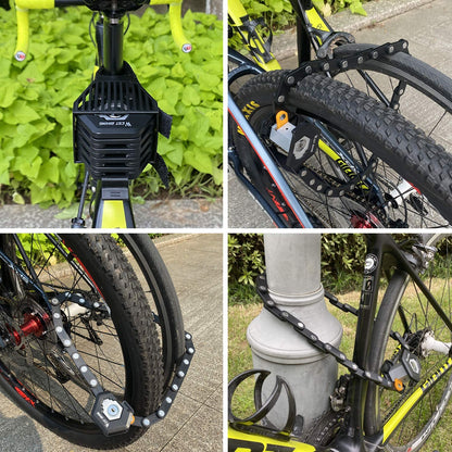 serrure de vélo pliable haute sécurité Anti-vol pour bicyclette de route, vtt, vélo électrique, chaîne de cyclisme