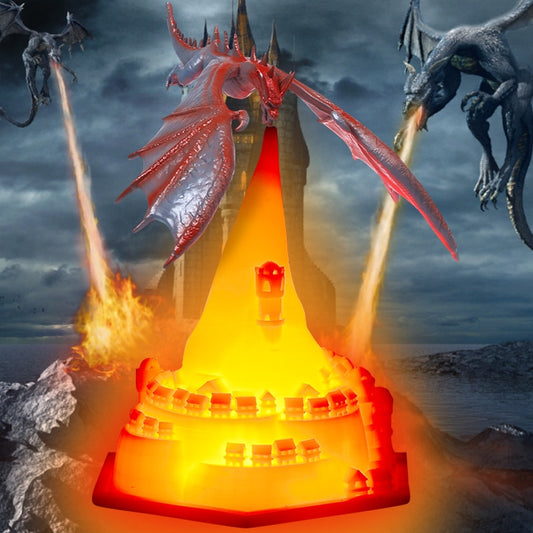 Lampe LED imprimée 3D en forme de Dragon volcanique, luminaire décoratif d'intérieur, idéal comme cadeau de noël